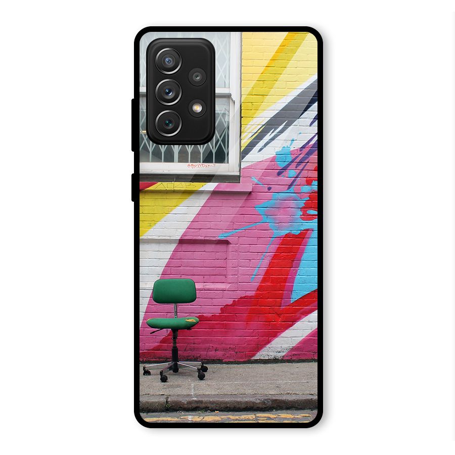 Creative Wall Art Glass Back Case for Galaxy A72