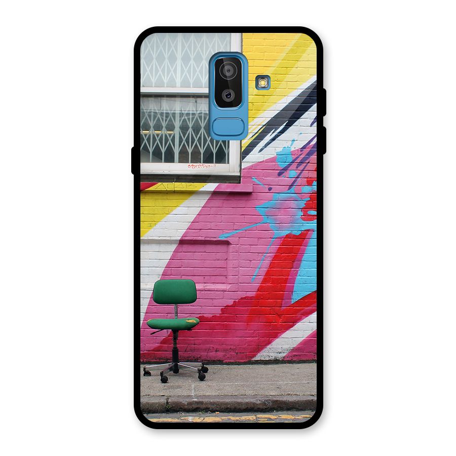Creative Wall Art Glass Back Case for Galaxy J8