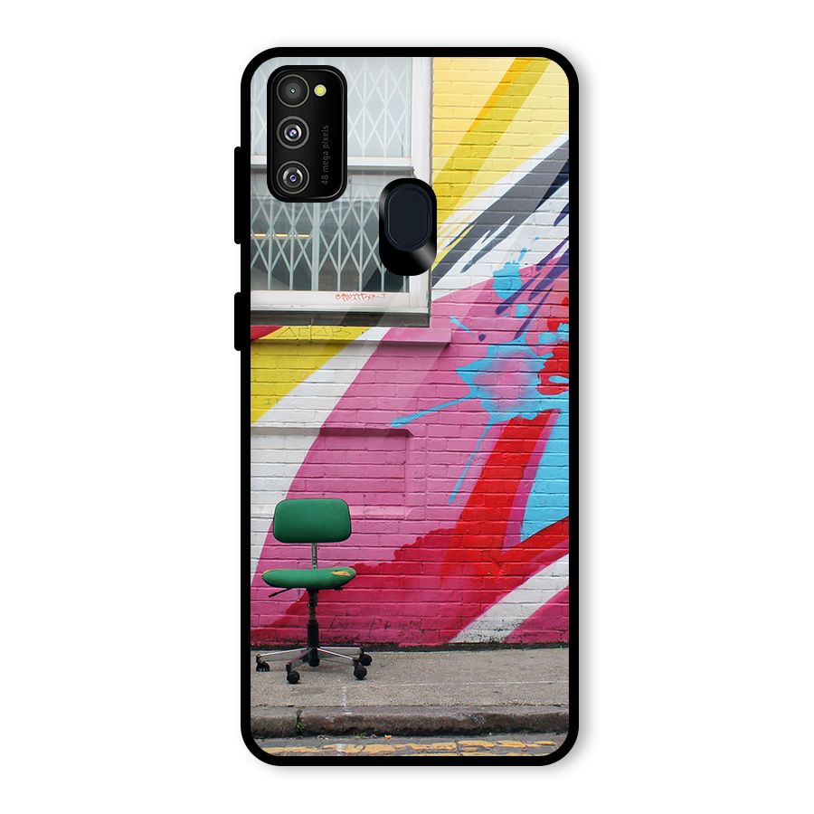 Creative Wall Art Glass Back Case for Galaxy M30s