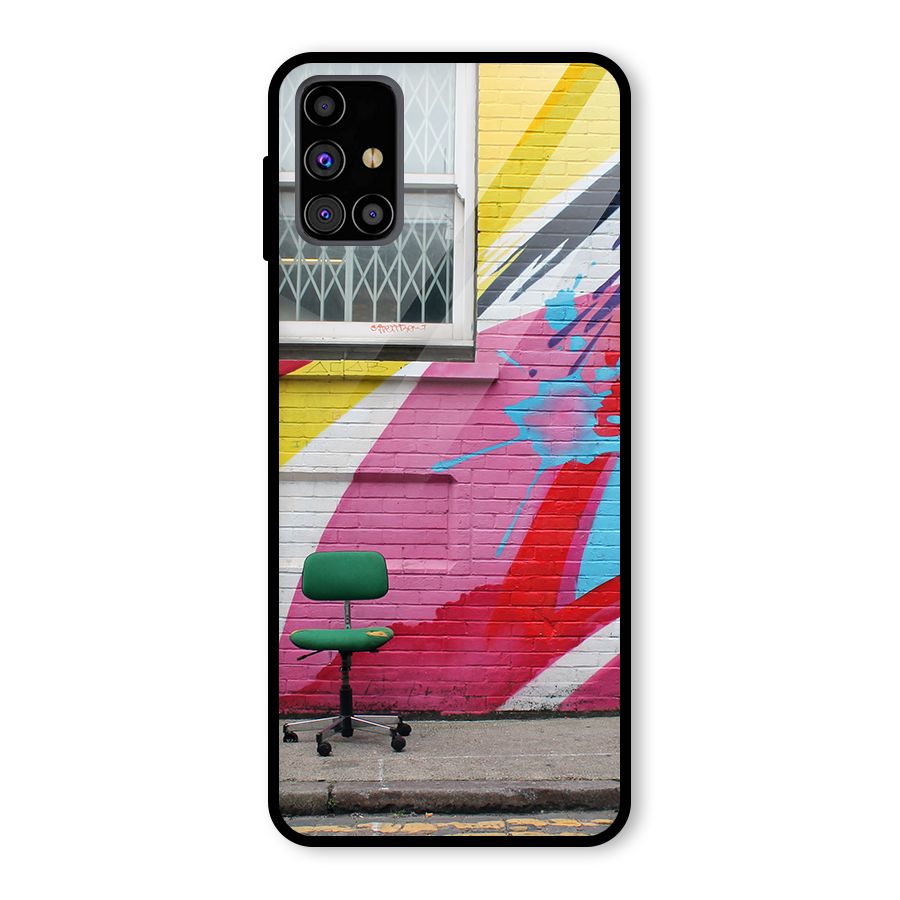 Creative Wall Art Glass Back Case for Galaxy M31s