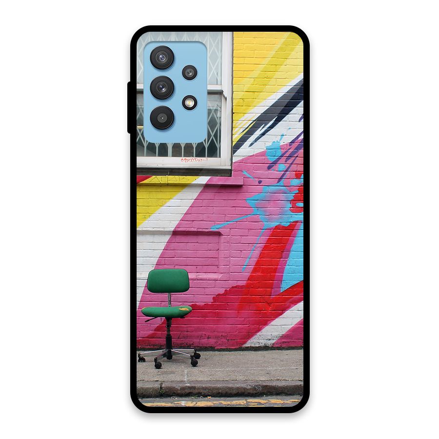 Creative Wall Art Glass Back Case for Galaxy M32 5G