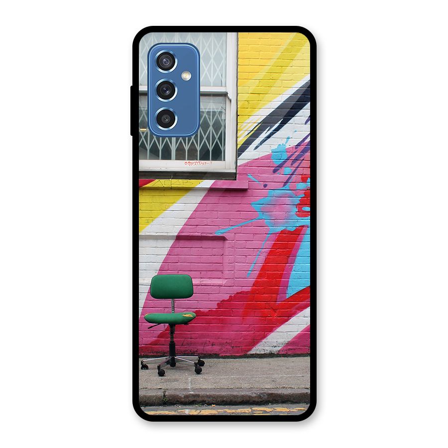 Creative Wall Art Glass Back Case for Galaxy M52 5G