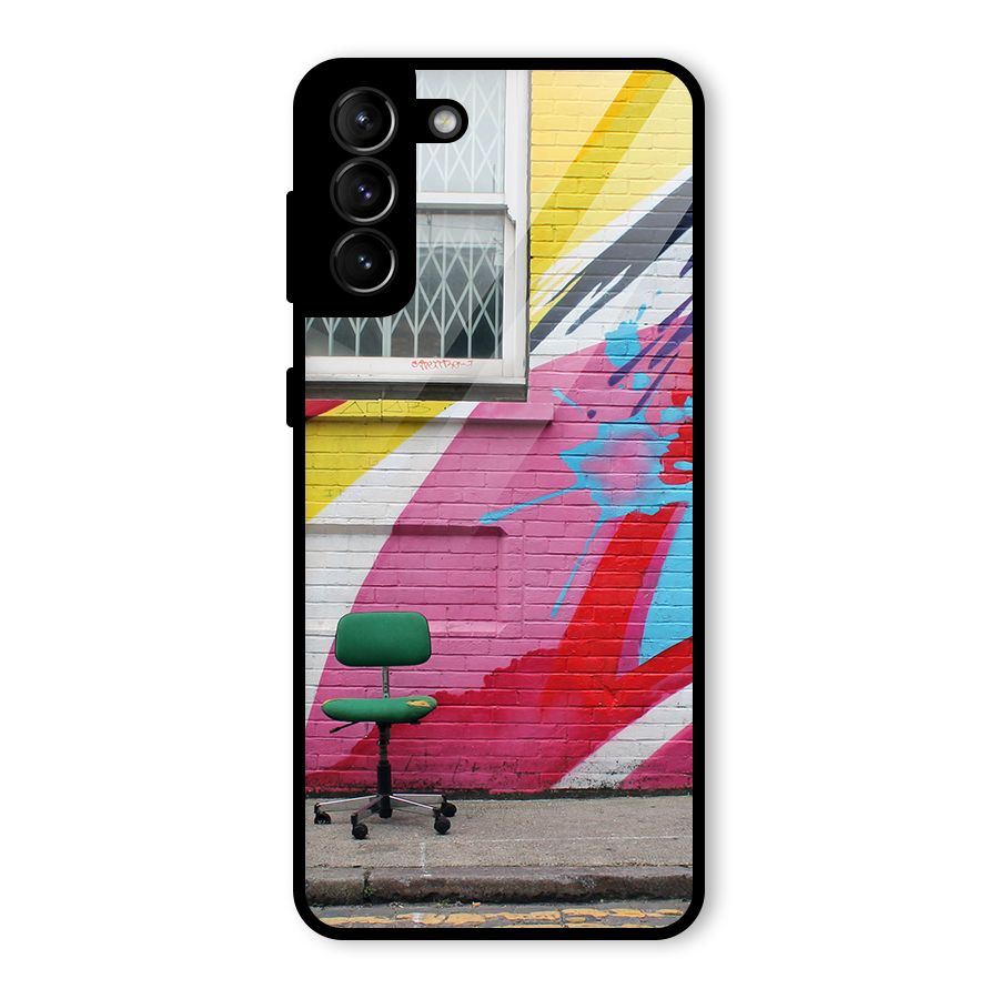 Creative Wall Art Glass Back Case for Galaxy S21 Plus