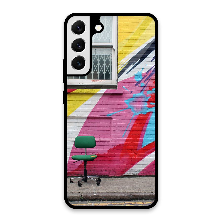 Creative Wall Art Glass Back Case for Galaxy S22 Plus 5G