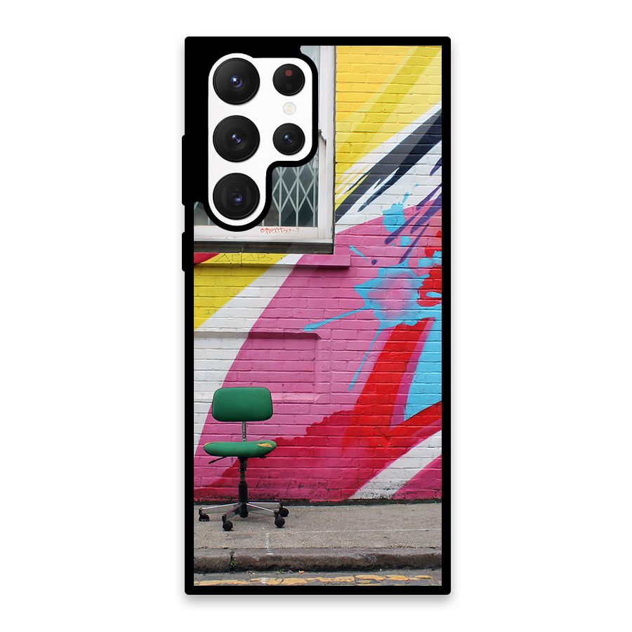 Creative Wall Art Glass Back Case for Galaxy S22 Ultra 5G