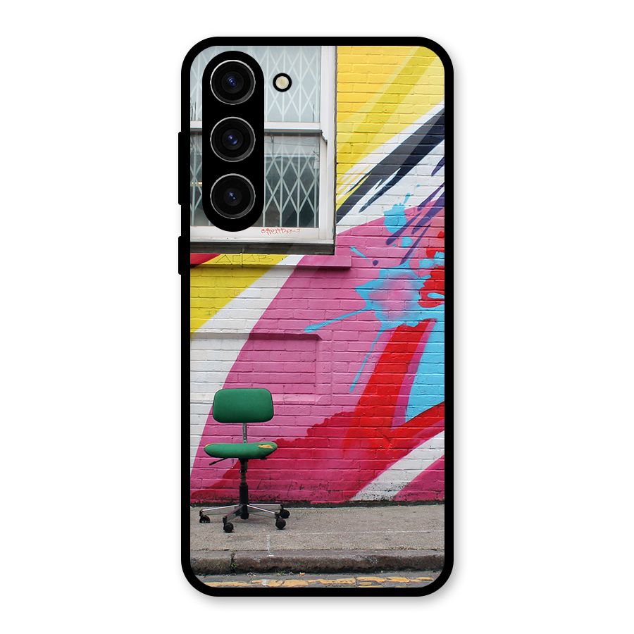 Creative Wall Art Glass Back Case for Galaxy S23 Plus