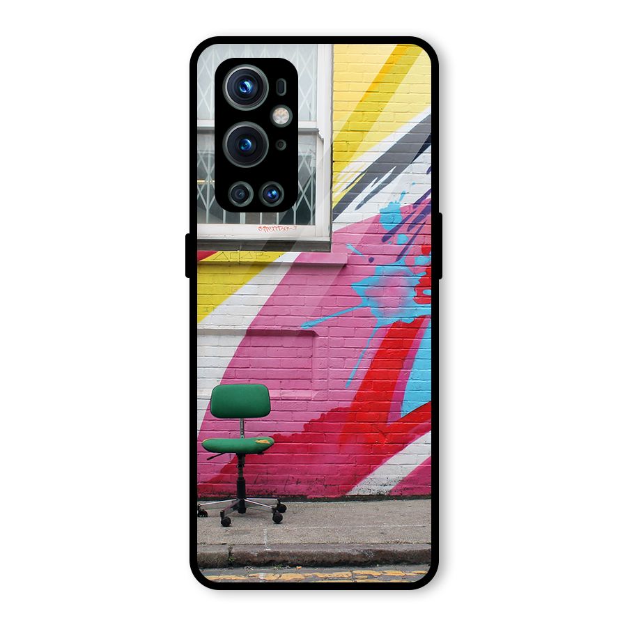 Creative Wall Art Glass Back Case for OnePlus 9 Pro