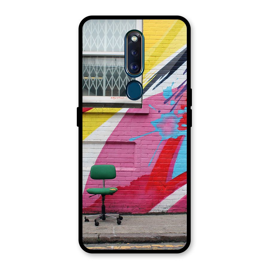 Creative Wall Art Glass Back Case for Oppo F11 Pro