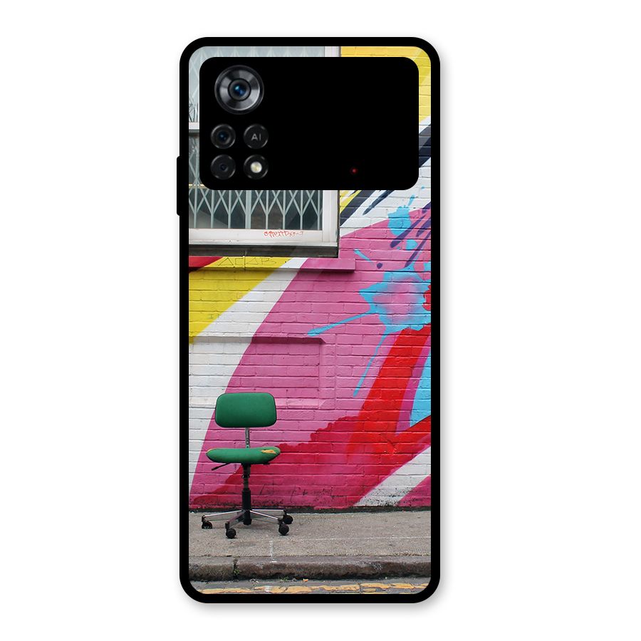 Creative Wall Art Glass Back Case for Poco X4 Pro 5G