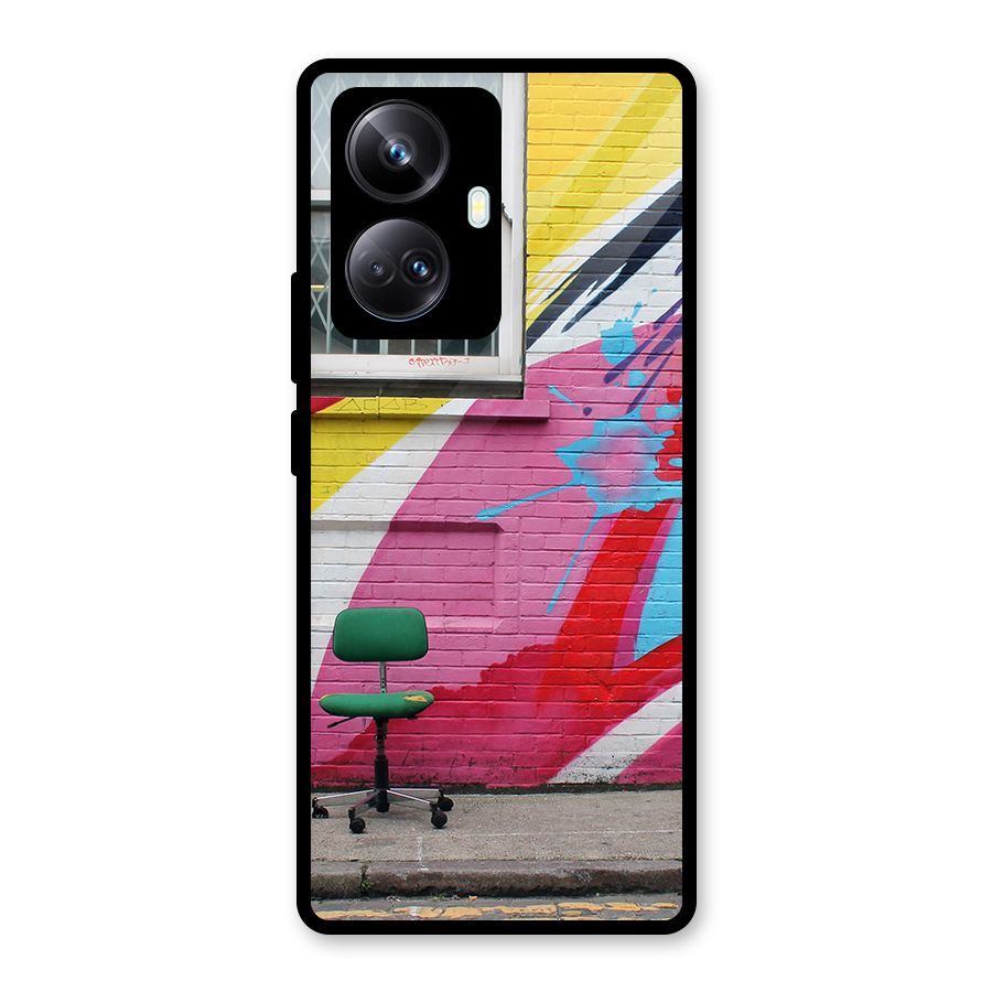 Creative Wall Art Glass Back Case for Realme 10 Pro Plus