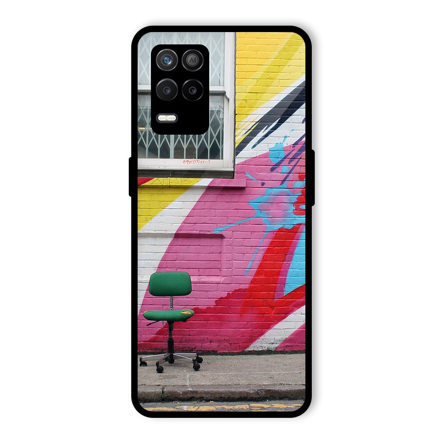 Creative Wall Art Glass Back Case for Realme 8 5G
