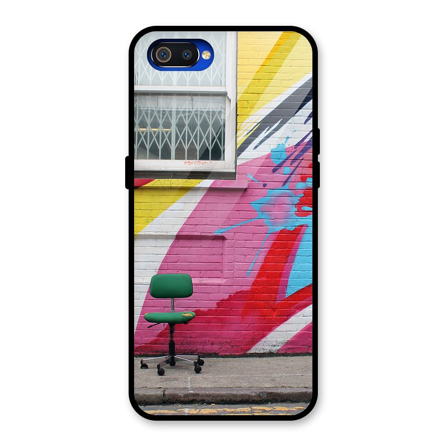 Creative Wall Art Glass Back Case for Realme C2