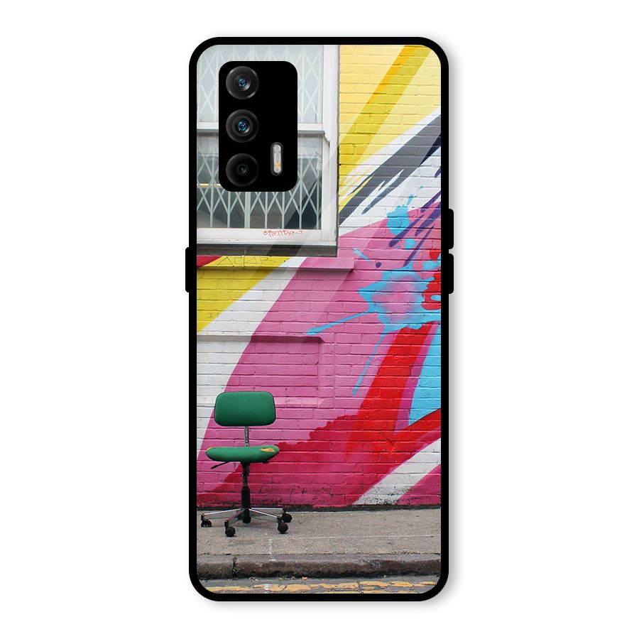 Creative Wall Art Glass Back Case for Realme GT 5G