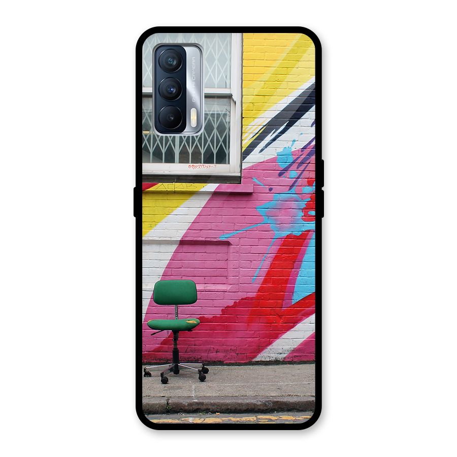 Creative Wall Art Glass Back Case for Realme X7