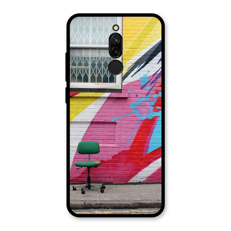 Creative Wall Art Glass Back Case for Redmi 8