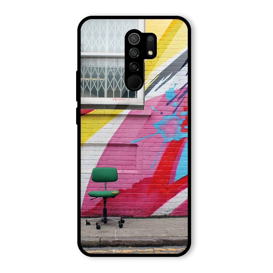 Creative Wall Art Glass Back Case for Redmi 9 Prime