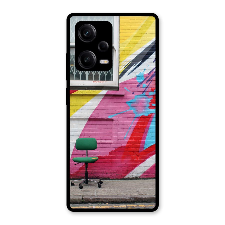 Creative Wall Art Glass Back Case for Redmi Note 12 Pro