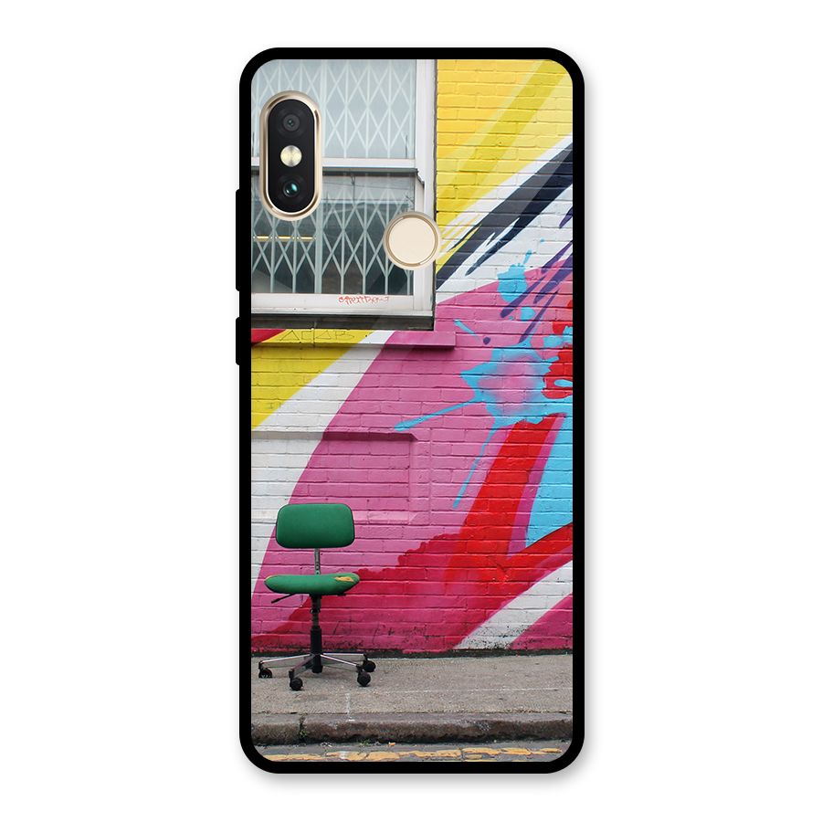 Creative Wall Art Glass Back Case for Redmi Note 5 Pro