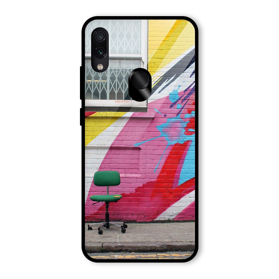 Creative Wall Art Glass Back Case for Redmi Note 7