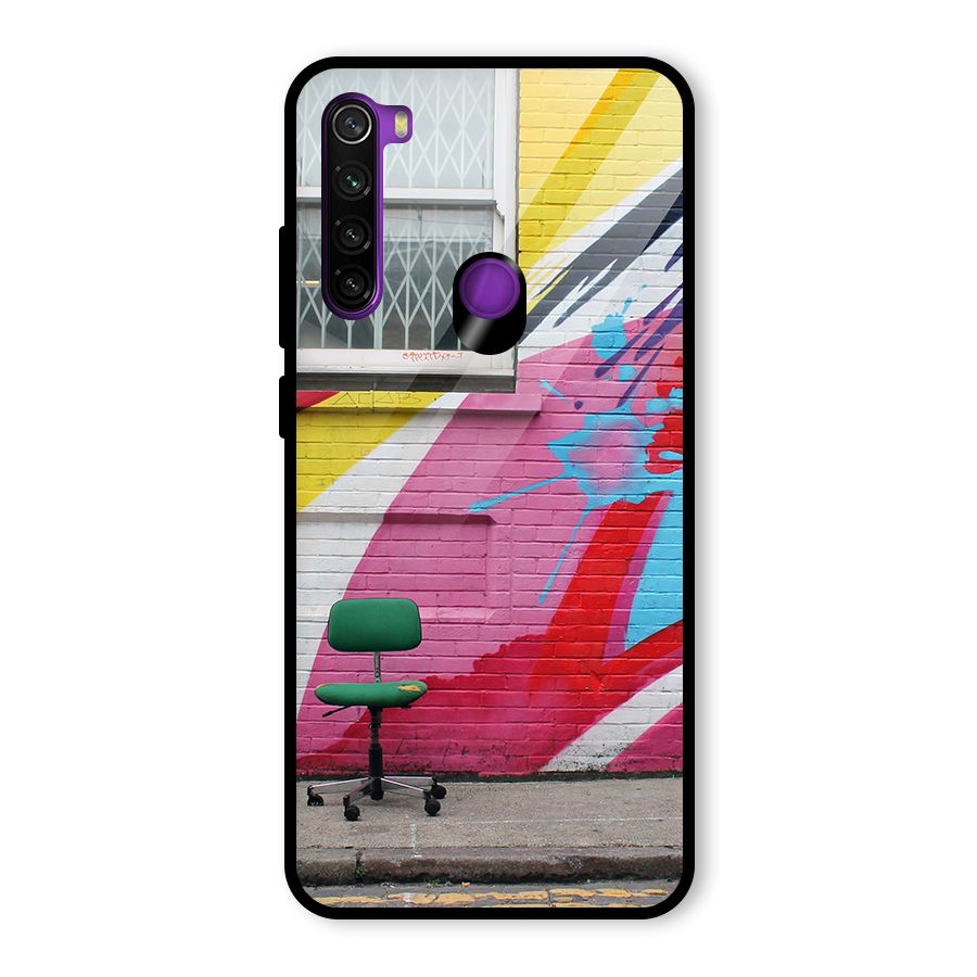 Creative Wall Art Glass Back Case for Redmi Note 8