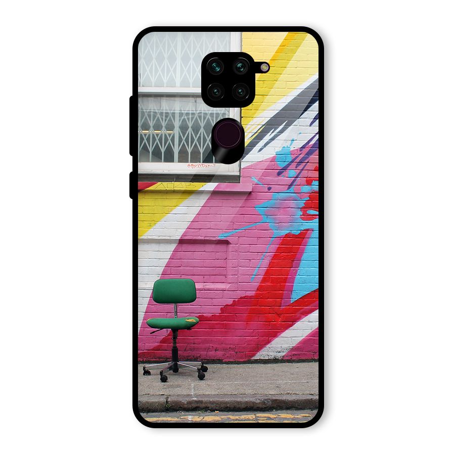 Creative Wall Art Glass Back Case for Redmi Note 9