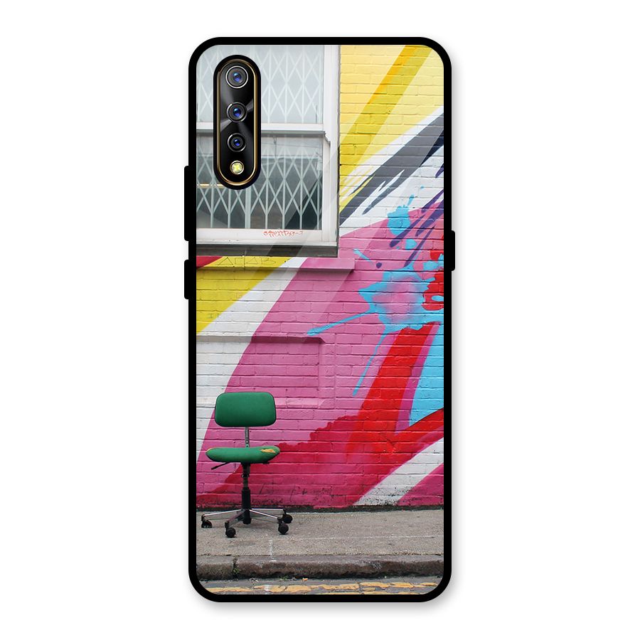 Creative Wall Art Glass Back Case for Vivo S1