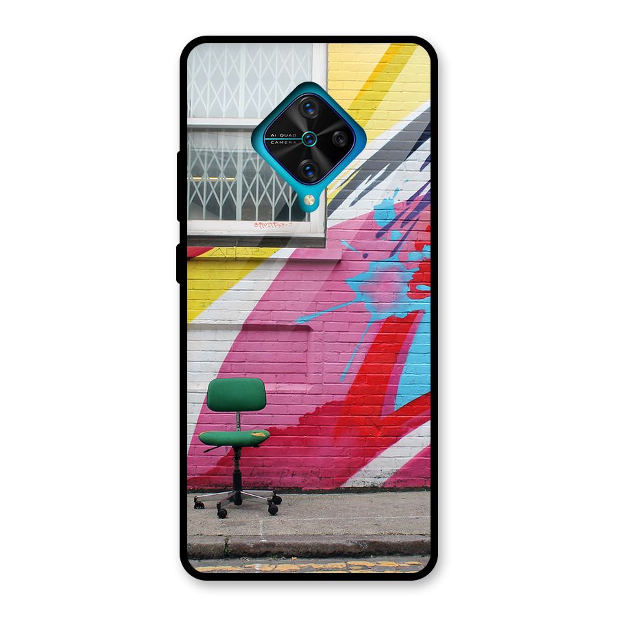 Creative Wall Art Glass Back Case for Vivo S1 Pro