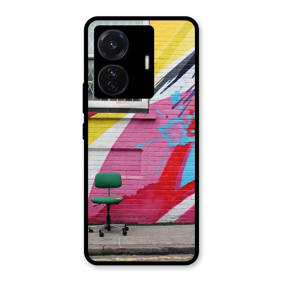 Creative Wall Art Glass Back Case for Vivo T1 Pro