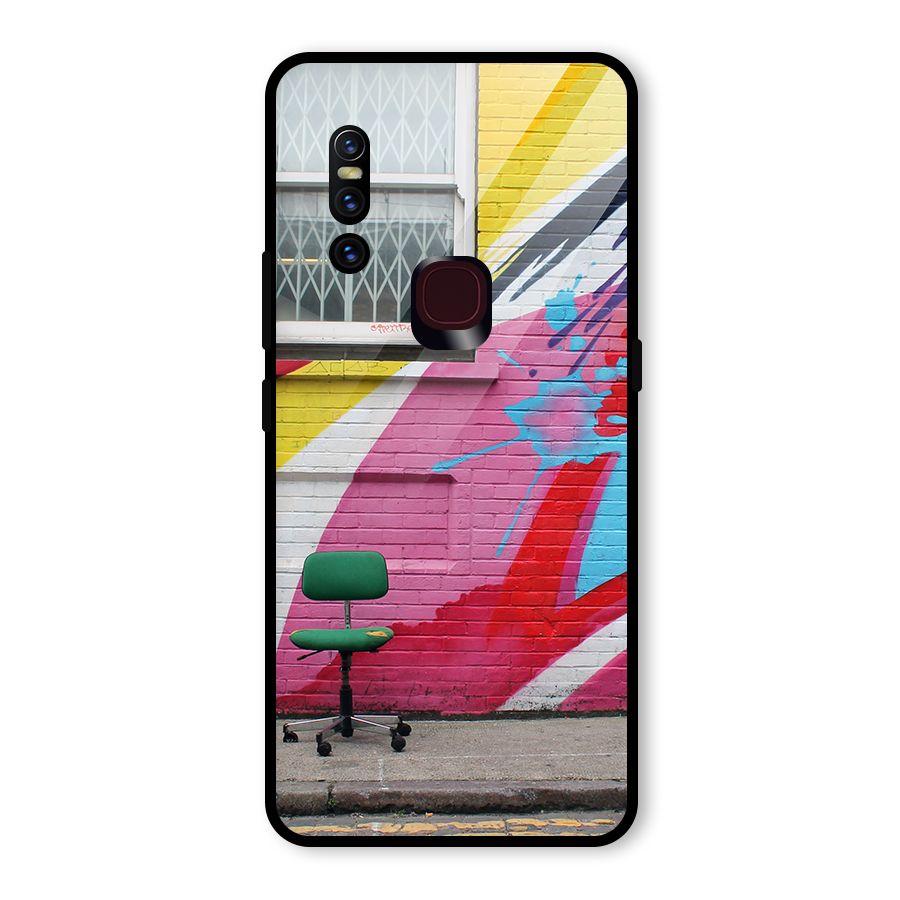 Creative Wall Art Glass Back Case for Vivo V15