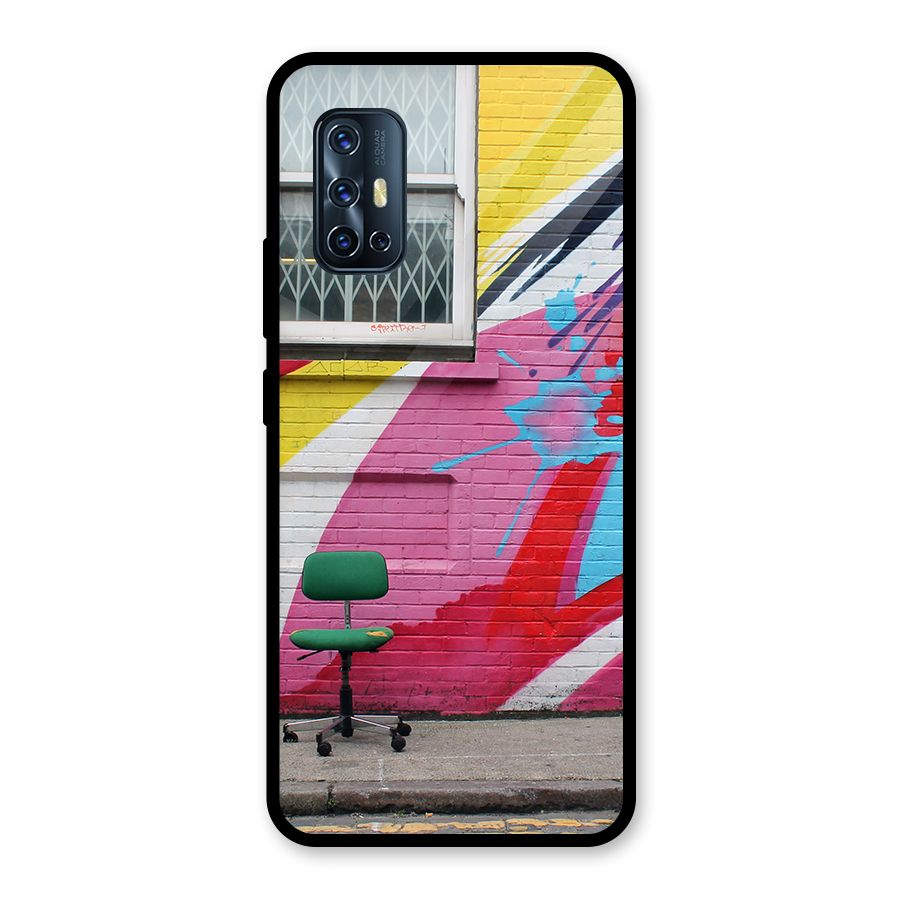 Creative Wall Art Glass Back Case for Vivo V17