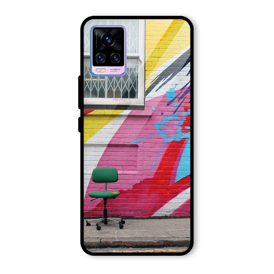 Creative Wall Art Glass Back Case for Vivo V20 Pro