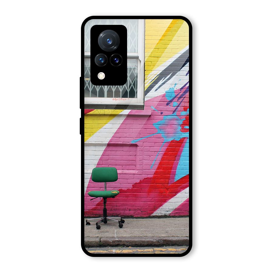 Creative Wall Art Glass Back Case for Vivo V21 5G