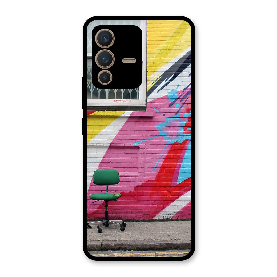 Creative Wall Art Glass Back Case for Vivo V23 5G