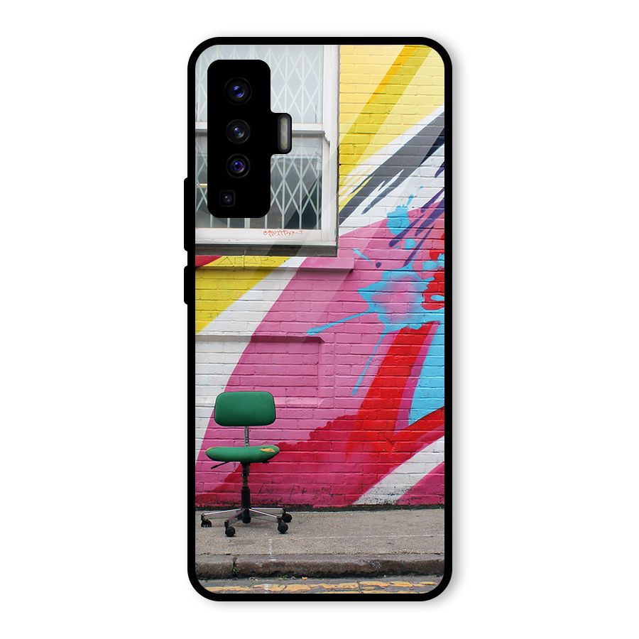 Creative Wall Art Glass Back Case for Vivo X50