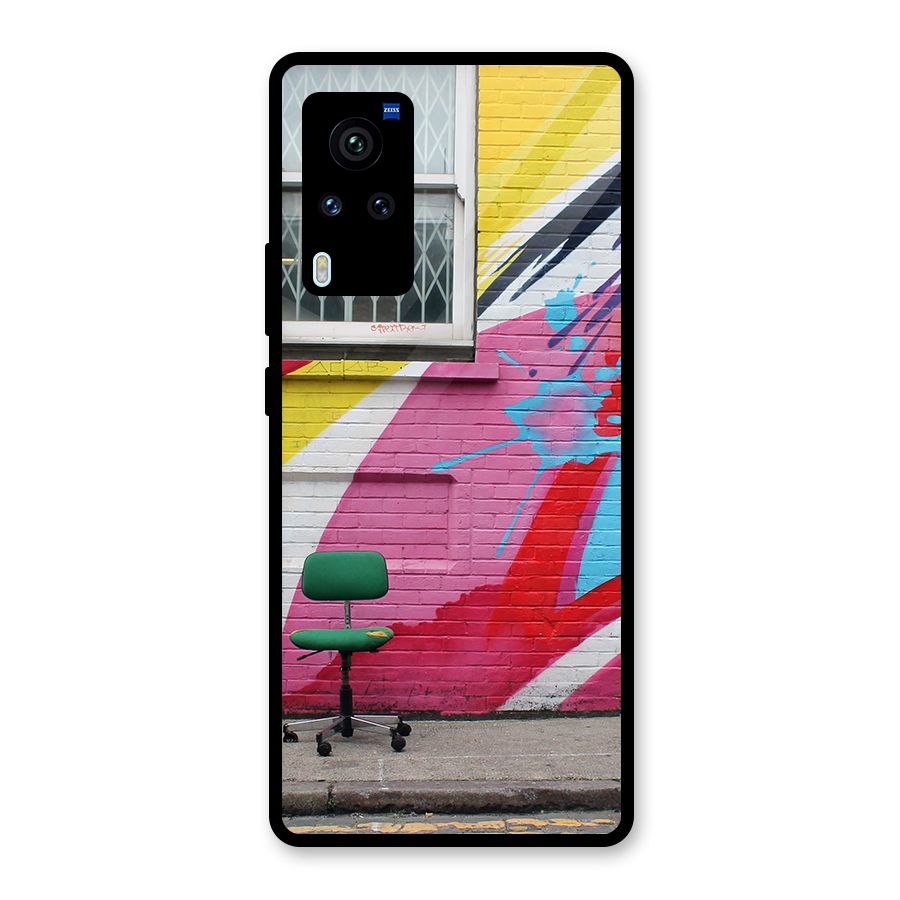 Creative Wall Art Glass Back Case for Vivo X60 Pro