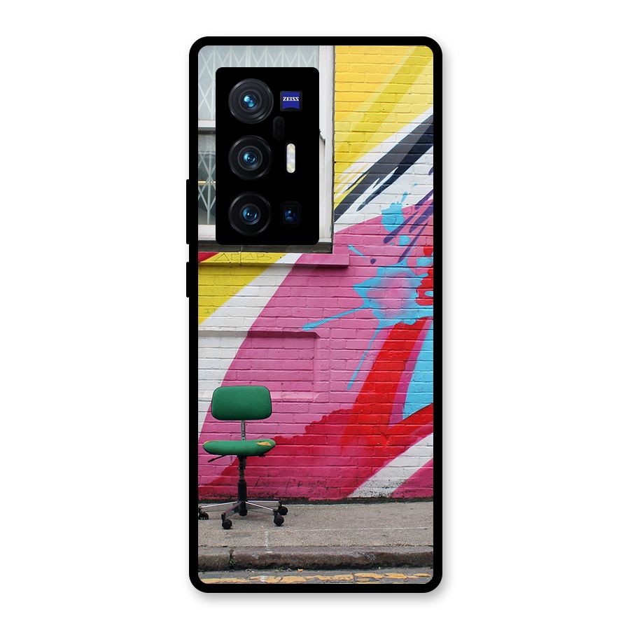 Creative Wall Art Glass Back Case for Vivo X70 Pro Plus