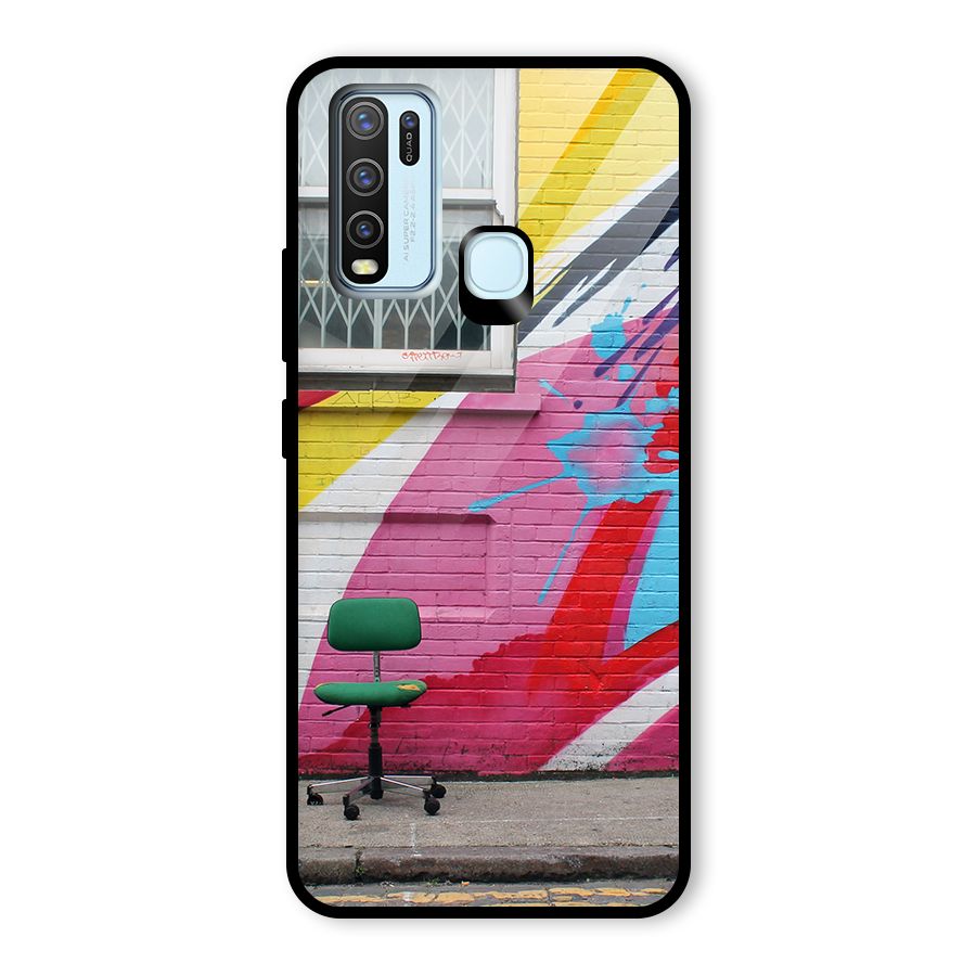 Creative Wall Art Glass Back Case for Vivo Y50