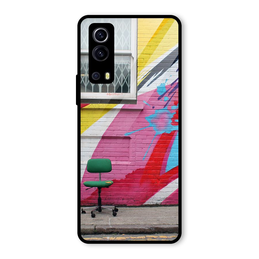 Creative Wall Art Glass Back Case for Vivo iQOO Z3