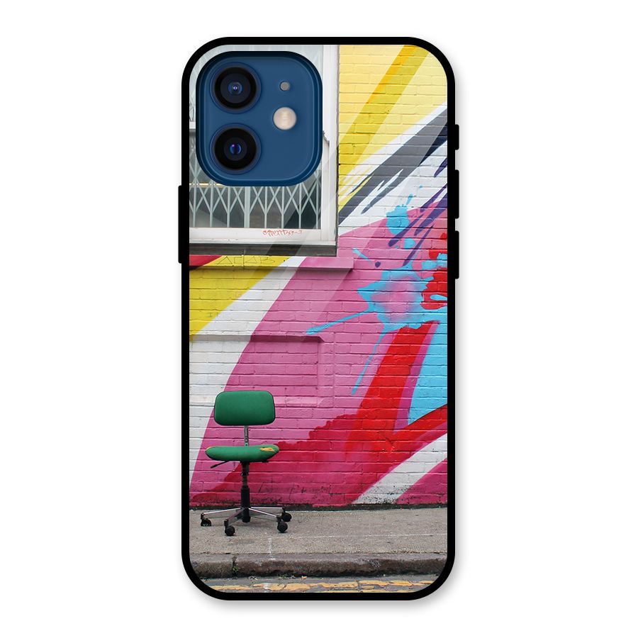 Creative Wall Art Glass Back Case for iPhone 12 Mini