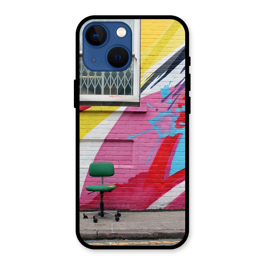 Creative Wall Art Glass Back Case for iPhone 13 Mini