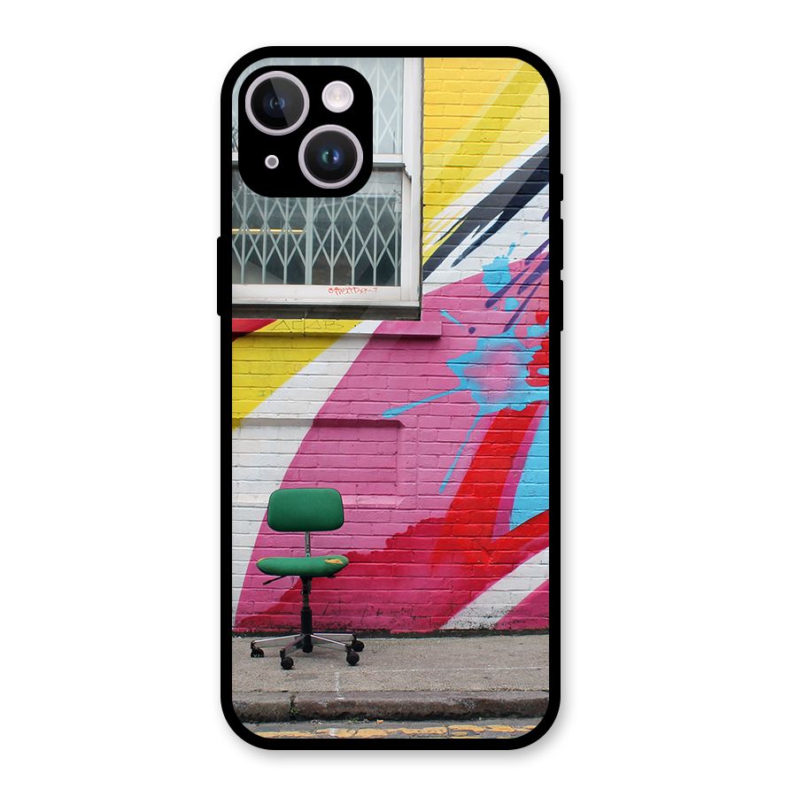 Creative Wall Art Glass Back Case for iPhone 14 Plus