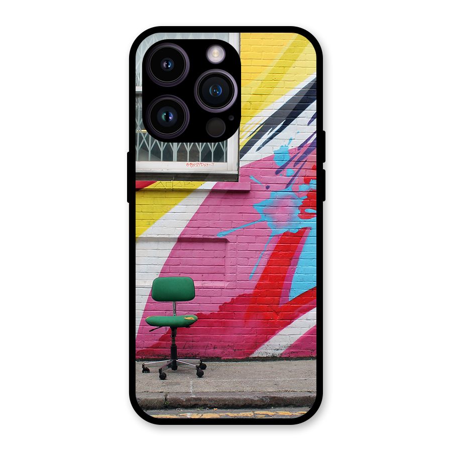 Creative Wall Art Glass Back Case for iPhone 14 Pro