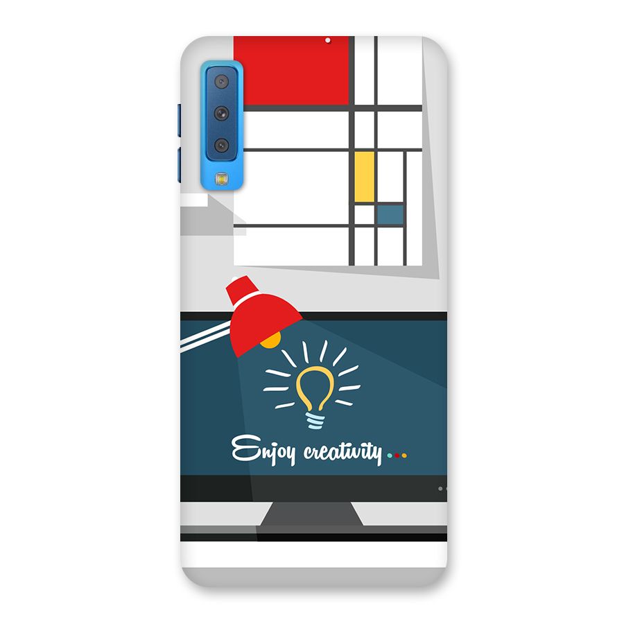 Creative Workspace Design Back Case for Galaxy A7 (2018)