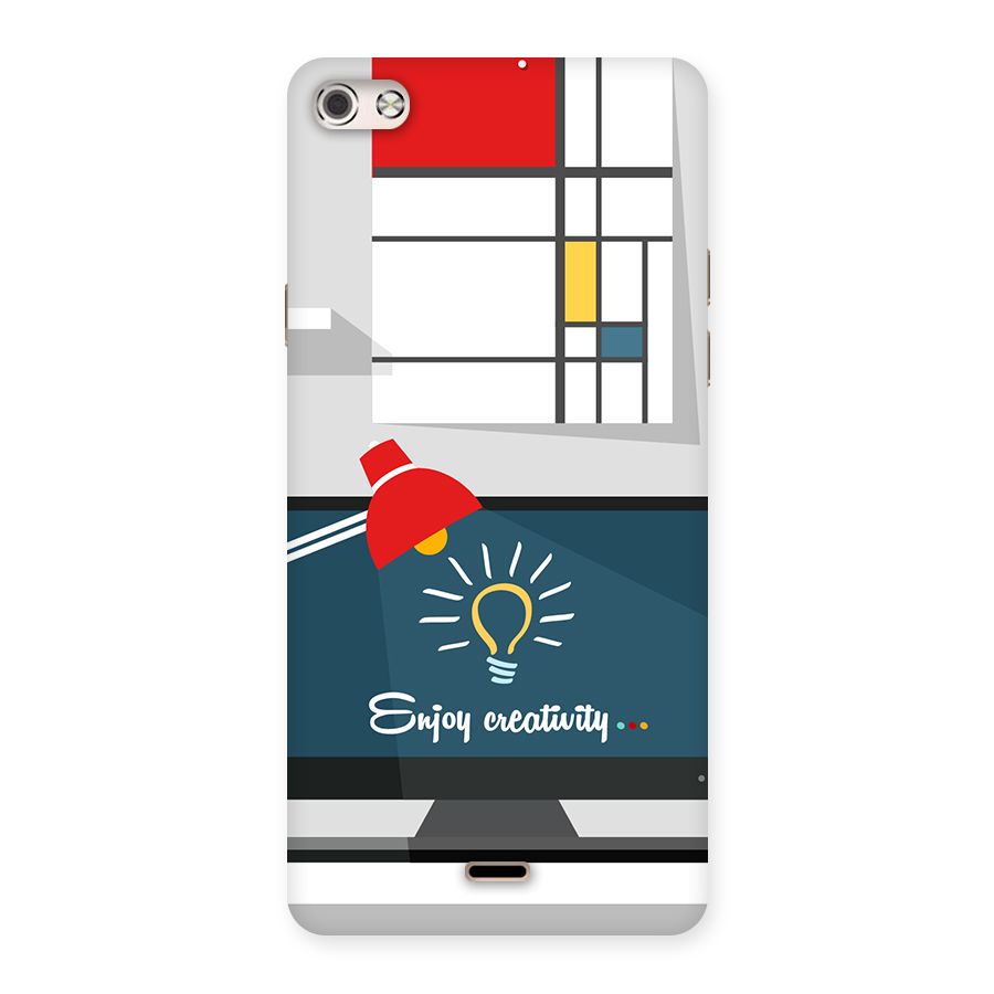 Creative Workspace Design Back Case for Micromax Canvas Silver 5