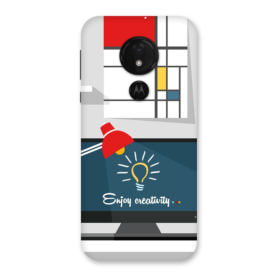 Creative Workspace Design Back Case for Moto G7 Power