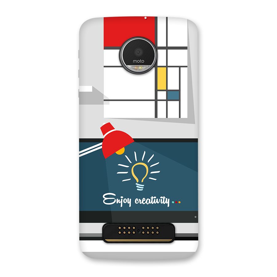 Creative Workspace Design Back Case for Moto Z Play