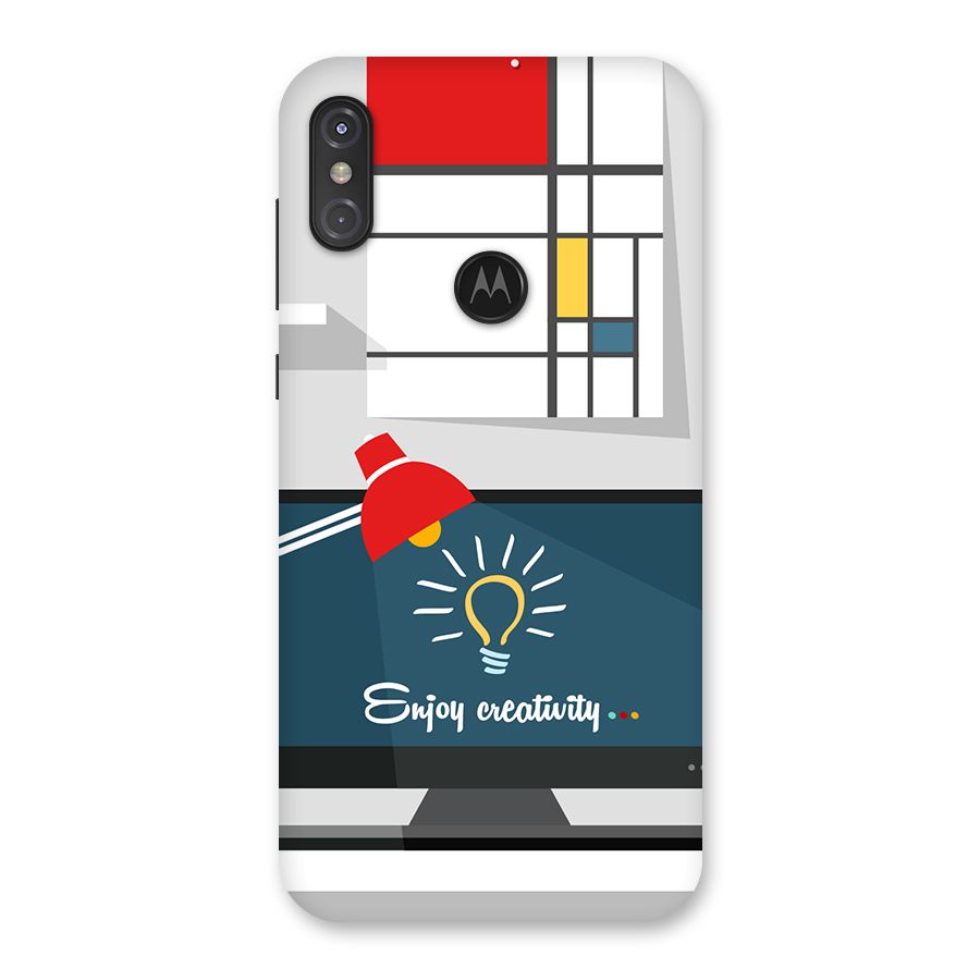 Creative Workspace Design Back Case for Motorola One Power