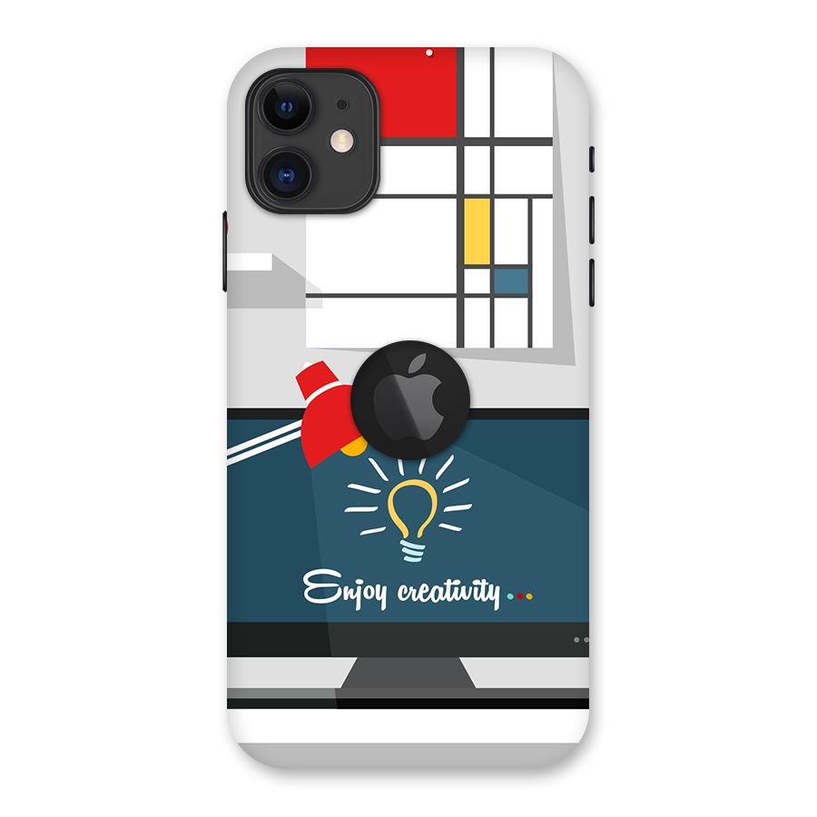 Creative Workspace Design Back Case for iPhone 11 Logo Cut