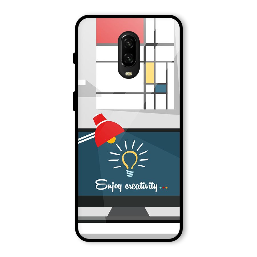 Creative Workspace Design Glass Back Case for OnePlus 6T