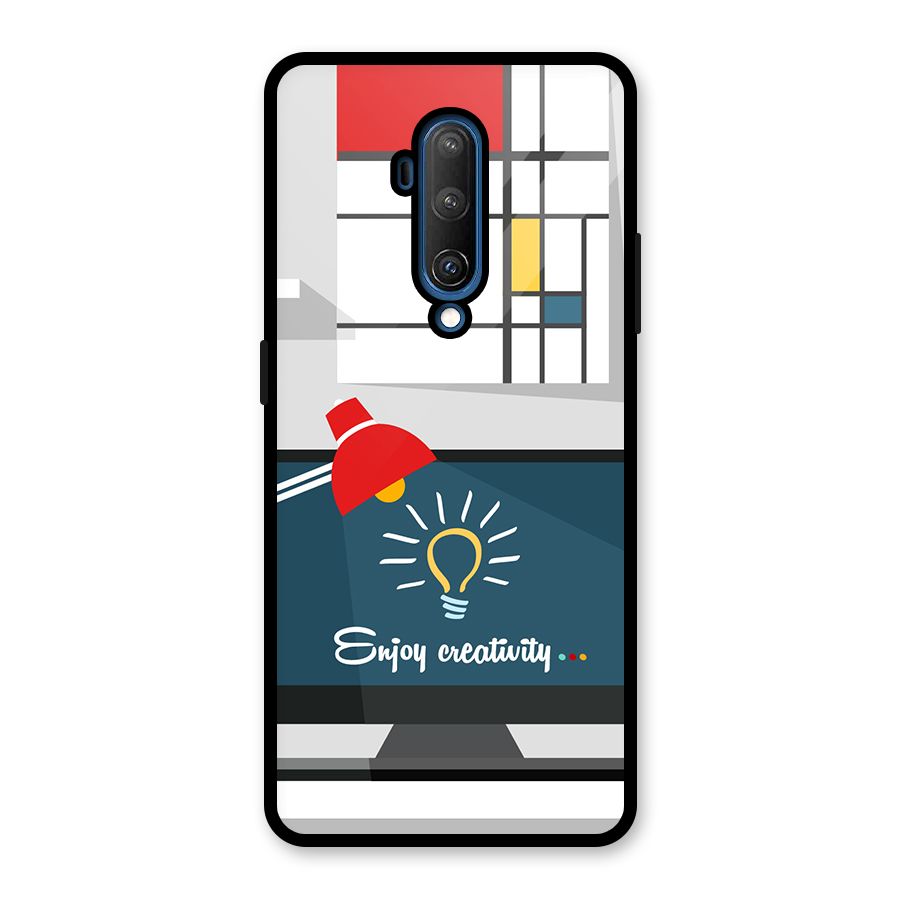 Creative Workspace Design Glass Back Case for OnePlus 7T Pro